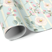 Antikes Blumenmuster Geschenkpapier (Rolleneckpunkt)