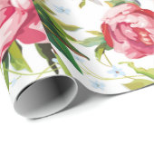 Antikes Blumenmuster Geschenkpapier (Rolleneckpunkt)