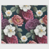 Antikes Blumenmuster Geschenkpapier (Flach)