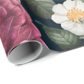 Antikes Blumenmuster Geschenkpapier (Rolleneckpunkt)