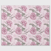 Antikes Blumenmuster Geschenkpapier (Flach)