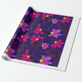 Antikes Blumenmuster-Geschenkpapier Geschenkpapier (Ungerollt)