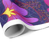 Antikes Blumenmuster-Geschenkpapier Geschenkpapier (Rolleneckpunkt)