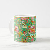 Antikes Blumenmuster Kaffeetasse (Vorderseite Links)