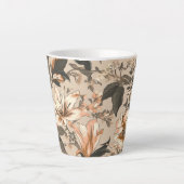 Antikes Blumenmuster Latte Tasse (Vorderseite)