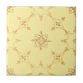Antikes Blumenmuster mit Fleuron-Interieur Fliese (Vorderseite)