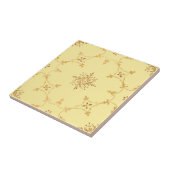 Antikes Blumenmuster mit Fleuron-Interieur Fliese (Seite)