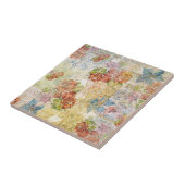 Antikes Blumenmuster mit Gebrauchsspuren Fliese (Seite)