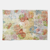 Antikes Blumenmuster mit Gebrauchsspuren Geschirrtuch (Horizontal)