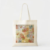 Antikes Blumenmuster mit Gebrauchsspuren Tragetasche (Vorne)