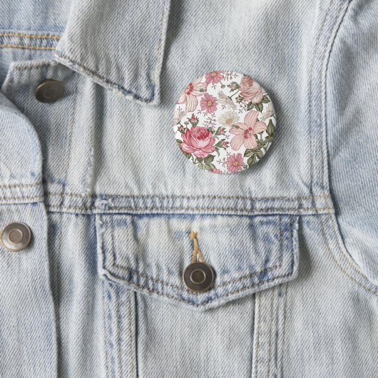 Antikes Blumenmuster mit Rosen Button (Beispiel)