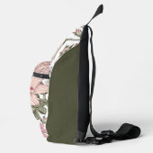 Antikes Blumenmuster mit Rosen Crossbody Bag (Rechts)