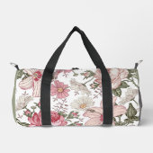 Antikes Blumenmuster mit Rosen Duffle Bag (Vorderseite)