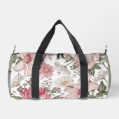 Antikes Blumenmuster mit Rosen Duffle Bag (Rückseite)