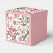 Antikes Blumenmuster mit Rosen Geschenkschachtel (Rückseite)