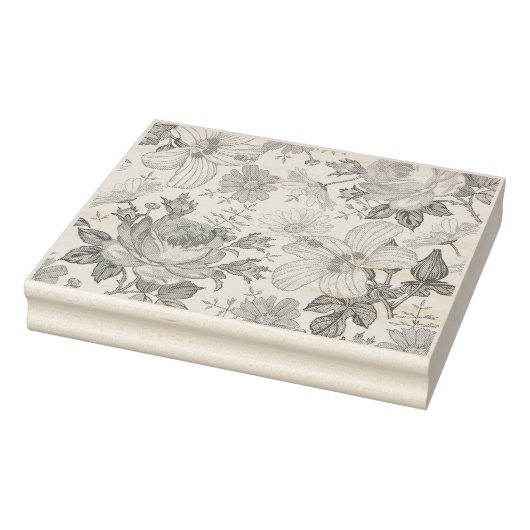 Antikes Blumenmuster mit Rosen Gummistempel (Stempel)