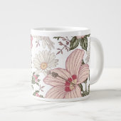 Antikes Blumenmuster mit Rosen Jumbo-Tasse (Vorderseite Rechts)