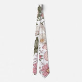 Antikes Blumenmuster mit Rosen Krawatte (Rückseite)