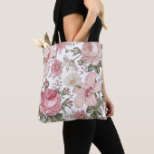 Antikes Blumenmuster mit Rosen Tasche (Von Nahem)