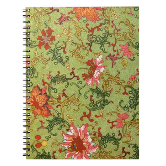 Antikes Blumenmuster Notizblock (Vorderseite)