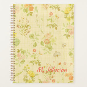 Antikes Blumenmuster Planer