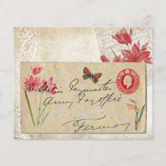 Antikes Blumenmuster-Schabblatt Papier