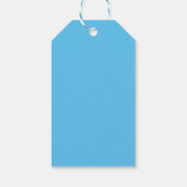 Antikes Blumenmuster Schwarz auf blau Geschenkanhänger (Rückseite)