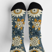 Antikes Blumenmuster Socken (Oben)