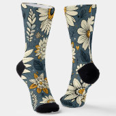Antikes Blumenmuster Socken (Gewinkelt)
