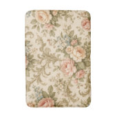 Antikes Blumenmuster Tapete Badematte (Vorderseite Vertikal)