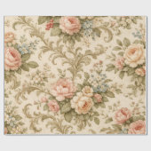 Antikes Blumenmuster Tapete Geschenkpapier (Flach)