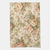 Antikes Blumenmuster Tapete  Geschirrtuch (Vertikal)