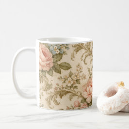 Antikes Blumenmuster Tapete Kaffeetasse