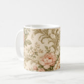 Antikes Blumenmuster Tapete Kaffeetasse (Vorderseite Links)