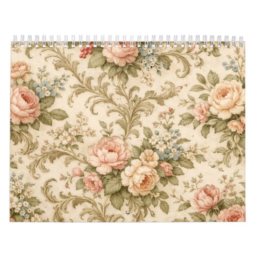 Antikes Blumenmuster Tapete Kalender (Titelbild)