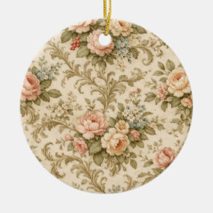 Antikes Blumenmuster Tapete Keramik Ornament