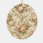 Antikes Blumenmuster Tapete  Keramik Ornament (Links)