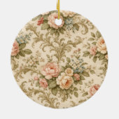 Antikes Blumenmuster Tapete  Keramik Ornament (Hinten)