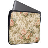 Antikes Blumenmuster Tapete Laptopschutzhülle (Vorne Rechts)
