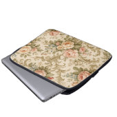 Antikes Blumenmuster Tapete Laptopschutzhülle (Vorne Knopf)