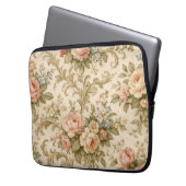 Antikes Blumenmuster Tapete Laptopschutzhülle (Vorderseite Links)