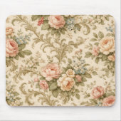 Antikes Blumenmuster Tapete Mousepad (Vorne)