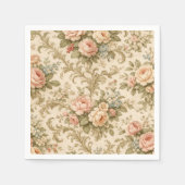 Antikes Blumenmuster Tapete  Serviette (Vorderseite)