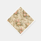 Antikes Blumenmuster Tapete  Serviette (Ecke)