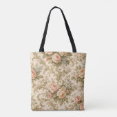 Antikes Blumenmuster Tapete Tasche (Rückseite)