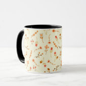 Antikes Blumenmuster-Tasse Tasse (Vorderseite Links)