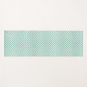 Antikes Blumenmuster Teal Blau & Olivgrün Yogamatte (Vorderseite (Horizontal))