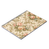 Antikes Blumenmuster-Wallpaper  Notizblock (Linke Seite)