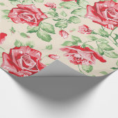 Antikes Blumenmuster-Wrap-Papier Geschenkpapier (Ecke)
