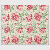 Antikes Blumenmuster-Wrap-Papier Geschenkpapier (Flach)